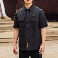 夏季薄款劳保服 男夏季薄款休闲纯色衬衣