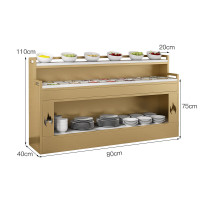 火锅店调料台金框80*40*高110(8孔)