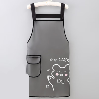 围裙防水防油背带TPU侧兜黑色