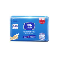 维达擦手纸单层200抽*20包L码 商用纸巾酒店洗手间商场抽纸整箱VS2290