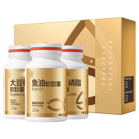 汤臣倍健 鱼油软胶囊100粒+大豆磷脂软胶囊120粒*2瓶