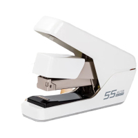 得力55页平钉省力订书机适配24/6、24/8钉 白色0371S