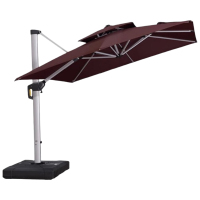 户外遮阳伞 升级款2.5米方形[配370斤水箱]106MM伞杆