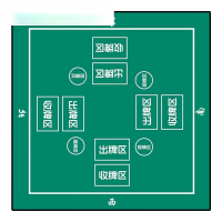 掼蛋扑克比赛桌垫加厚隔音降 捣蛋绿色 90x90厘米