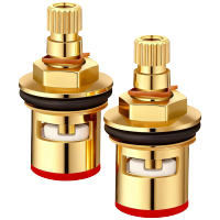 水龙头阀芯通用单冷快开水龙头阀芯配件全铜材质三角 阀芯2个装