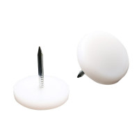 100个桌椅腿防滑垫脚钉塑料地钉白色尼龙软装家具胶垫地脚20mm