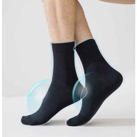 袜子男款均码 中筒 黑色