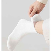 袜子男款均码 中筒 白色