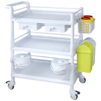 医用ABS治疗车医用ABS治疗车 三层 大号 双抽屉 有灰色