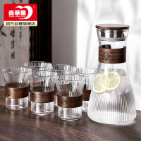 晋集设计精美玻璃水杯大容量健康环保非保温耐用日常