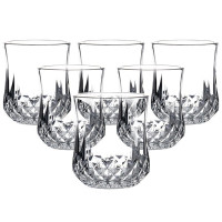 青苹果 玻璃杯钻石雕花 酒杯款 220ml 6只装