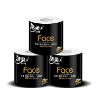 洁柔 卷纸 Face黑有芯卷筒卫生纸厕纸 4层200g*16卷箱装 BJ173-16E