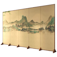 屏风 胡桃木-江山胜揽图 宽60*高200cm*4扇(总长2.4米)