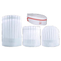 厨师帽 100/包 平顶中帽 可调节