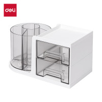 得力PK302旋转笔筒(白)(个)