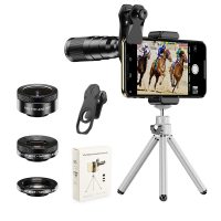 22X长焦微距广角手机外接镜头 APEXEL金属 长焦鱼眼120度 微距四合一