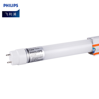 飞利浦(philips)双端进电T8 LED灯管节能日光灯家用高亮长条灯管0.6米8W暖白4000K 25支装