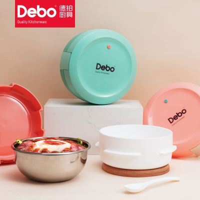 DEBO/德铂 DEP-754 饭盒/保温桶/保温提锅 1层 0.5-1L 塑料 绿色