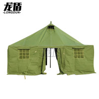 龙盾81型班用帐篷 户外救灾野营训练 帐篷自营 4.8x4.8x1.6x3.2m