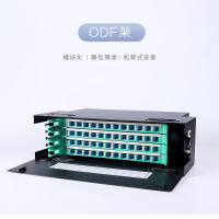 仟炬QJGP-BOD021U-12BK ODF架19"1U 12口ODF架,方形口空框,不含熔纤盘法兰尾纤,黑色