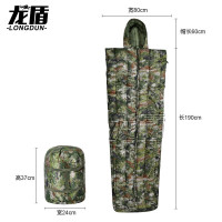 龙盾户外大衣式睡袋 加厚保暖成人单B野营睡袋[丛林星空]1.5kg