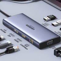 绿联/UGREEN 转换器/扩展坞 15602 单屏蔽 黑色