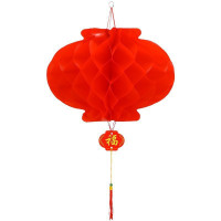 DXP 2025年新款蛇年小灯笼挂饰[23cm]30#蜂窝灯笼10个装*6包