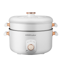 荣事达(Royelstar)电火锅5L电,煮锅 蒸煮一体多功能不粘锅 前涮一体配蒸笼可上蒸下煮电热锅RHG05F