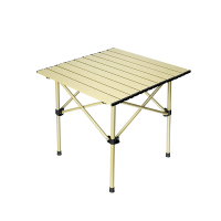 徽羚羊 户外折叠桌折叠椅 露营装备蛋卷桌 野外野餐野营桌椅用品 折叠方桌 52cm 卡其色