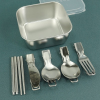 徽羚羊 户外露营可折叠叉勺套装 多功能餐刀 304不锈钢餐具 刀叉勺