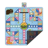 徽羚羊 云憩飞行棋野餐垫户外防水野餐垫防潮垫帐篷内垫子地垫儿童爬爬垫2*2m 飞行棋
