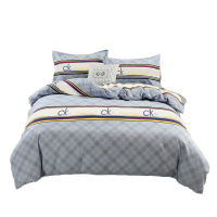 Cmierf Kuect 蓝彩条聚酯纤维四件套CK-J0135