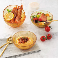 康宁VISIONS晶莹系列波点餐具套装土耳其进口玻璃餐具 VS晶莹4件组VS-AMR4A/CN