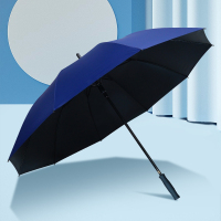 红叶直杆黑胶清雅伞颜色随机-1835