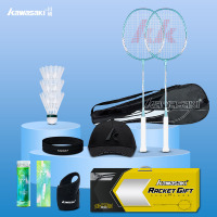 川崎羽毛球拍运动套装IRON-007 黄色礼盒装(套装18)