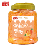 万达蜜饯果干果脯休闲零食办公室小吃家庭量贩装水果干 黄桃干500g*1罐