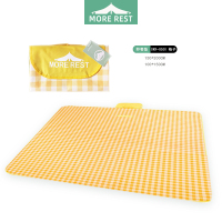 MOREREST户外露营双人野营沙滩露营垫方格黄MX-050(100*150)