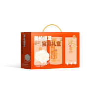 绿帝有机银耳宝藏礼盒90g(银耳甜汤料包焖烧杯)胶质丰富气味香甜营养丰富口感香甜