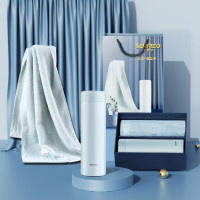 斯密欧SEMREO心悦保温杯毛巾礼盒套装实用商务套装MT119