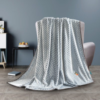 大嘴猴(Paul Frank)一生舒毯 200×230cm 毛毯绒毯午睡沙发毯 灰色PFFCS230076U