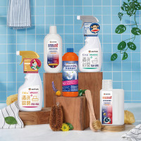 大嘴猴(Paul Frank)悦家礼盒(五件套)500g*5厨房油污清洁剂浴室清洁剂管道疏通剂玻璃清洁剂地面清洁剂!