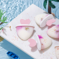 茶花 PP塑料冰棒模具冰棍模冰棒模型自制雪糕冰淇淋模具 [颜色随机]1组6支_桃心小可爱!