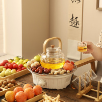 古菲斯-(GUFIUS)家用多功能煮茶壶烧烤炉烤火盆加热器 围炉煮茶套装(配4个茶杯)GFWL-227!