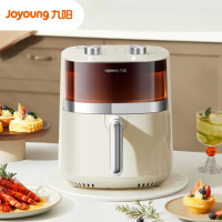 九阳(Joyoung)空气炸锅 不用翻面5.5L家用双旋钮可视窗口蒸汽嫩烤精准控时炸薯条机电炸锅KL55-V189A!