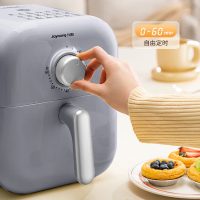 (JOYOUNG)九阳空气炸锅大容量家用智能无油不粘电炸锅薯条机[4L蓝色 单旋钮] KL40-V112!