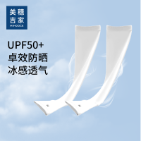 美穗吉家 -针织冰袖防晒冰丝护臂袖 白色MIHH-2408092 防晒袖套薄款冰袖夏季冰丝护臂网红防紫外线开车神器!