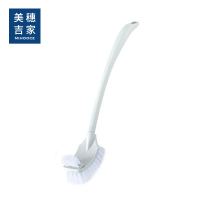 美穗吉家(mihooce)家用带勾双面马桶刷洗厕所硬毛刷子挂墙式清洁卫生间刷 1把装 白色!