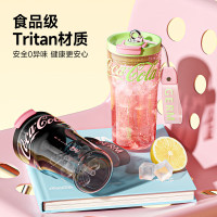 格沵可口可乐夏季塑料杯吸管水杯耐高温女咖啡杯随手杯子700ML小蛮腰水杯GE-CK25SS-S91!