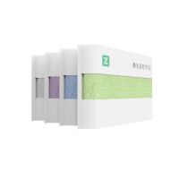 最生活 A类毛巾新疆棉洗脸巾柔软纯棉吸水洁面巾密封包装不易掉毛. 春风系列 蓝+白+灰+紫色(4条装) A-1210HT