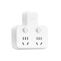 德力西(DELIXI) 转换插头品字形一转三插座无线转换插/电源转换器适用厨房卧室分控插座CD98Z-B2K2X/P!